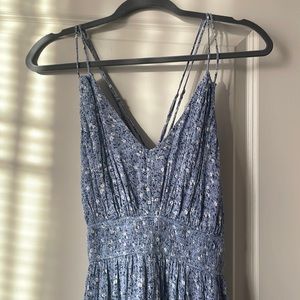 Abercrombie blue floral maxi dress, size small.